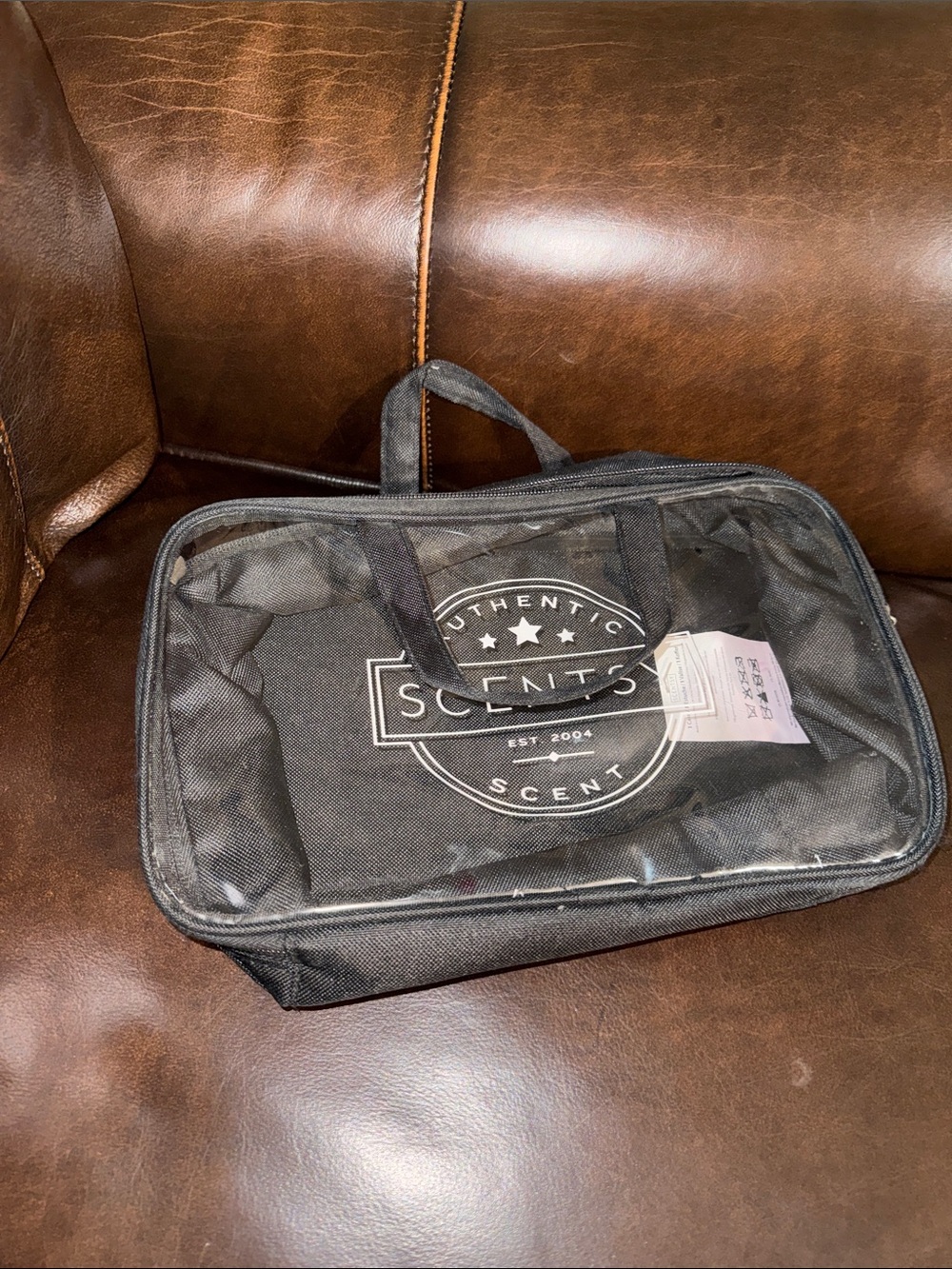 New Scentsy Home Authentic Black Clear-Top Travel Bag Polyester